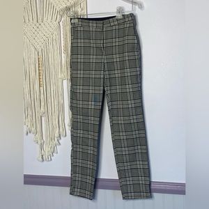Zara high waisted plaid pants